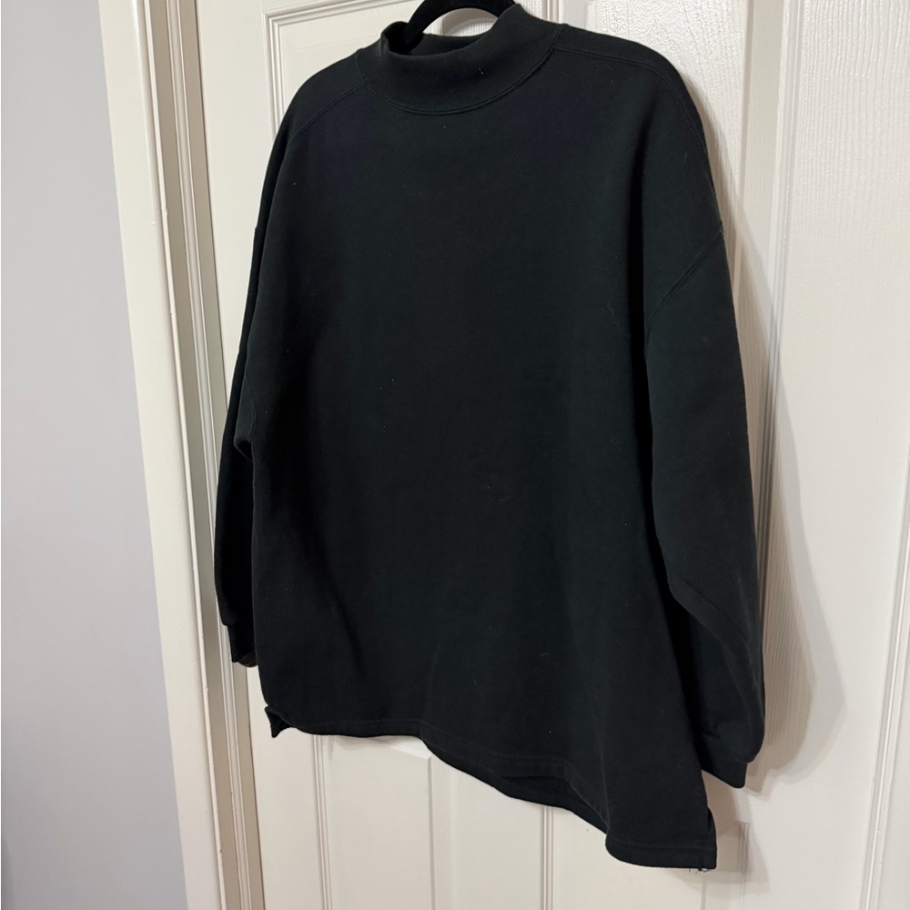 Vintage inertia cotton blend blank black mockneck large oversized - Picture 4 of 5